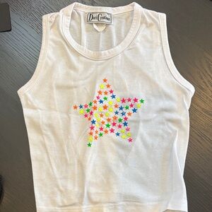Dori Creations White Starry Kids Tank Top